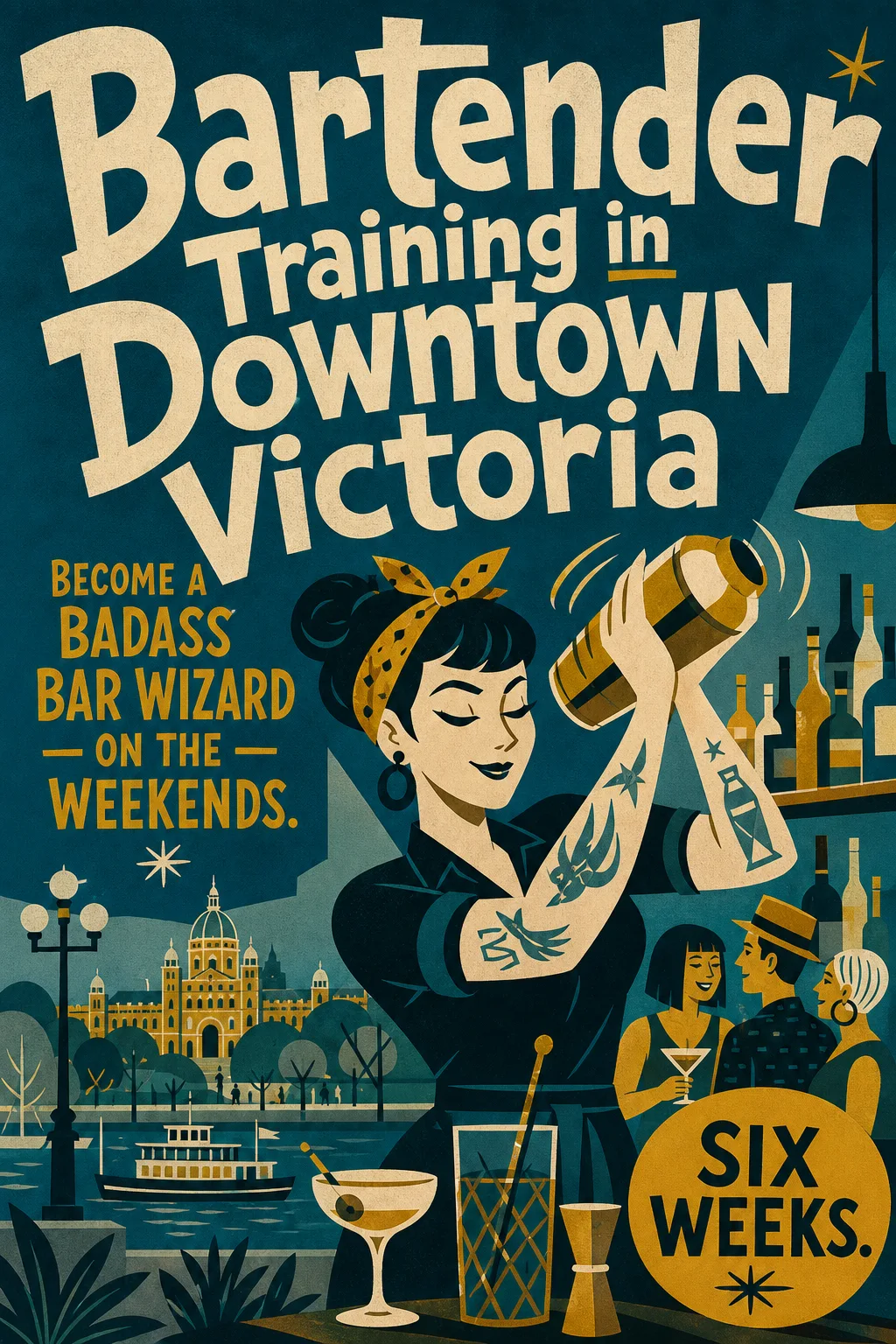 Bartender Training in Downtown Victoria