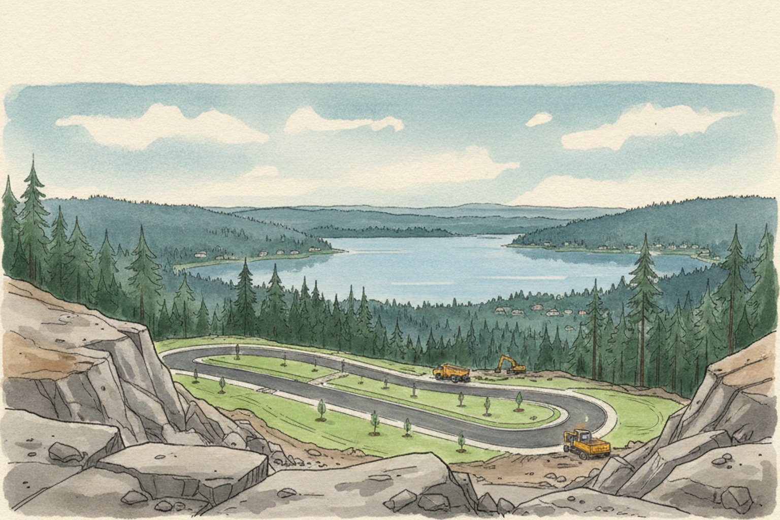 Crews break ground on the Island's first LDS temple in Langford
